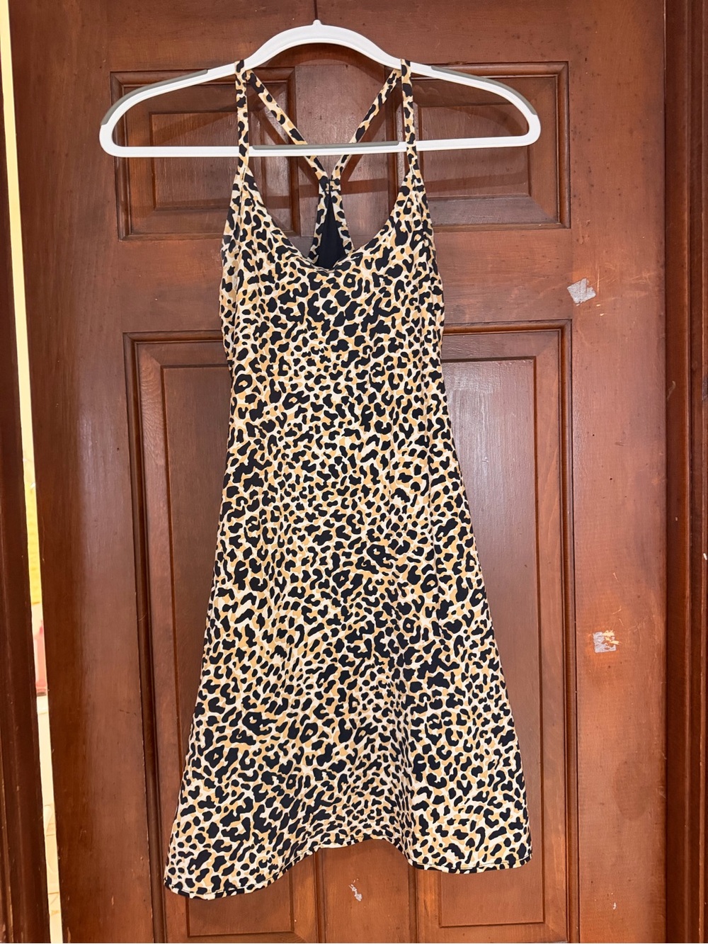 OUTDOOR VOICES exercise dress in cheetah XS